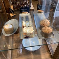 And vegan muffins  at The Beach House in Edinburgh