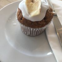 Vegan banana muffin at The Beach House in Edinburgh