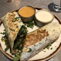 Omg this breakfast burrito was unreal. So delishhhhhhh yum at Honest Greens - Castellana in Madrid