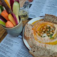 Hummus at Honest Greens - Castellana in Madrid
