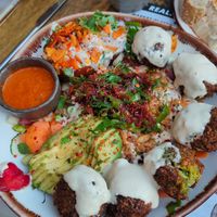 Honest Poke with falafel at Honest Greens - Castellana in Madrid