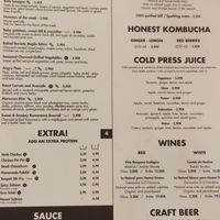Menu EN at Honest Greens - Castellana in Madrid