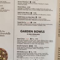 Menu ES at Honest Greens - Castellana in Madrid