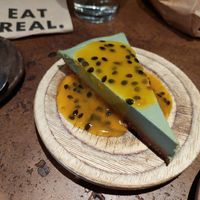 Dessert / matcha tea pie at Honest Greens - Castellana in Madrid