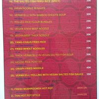menu with English at Thien An Phat in Ho Chi Minh City