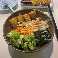 Spring roll noodles   at Metta Vegetarian in Ho Chi Minh City