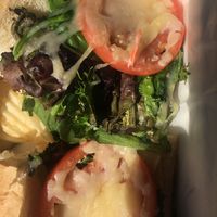 Tomato, pesto, fresh mozzarella???? Really???? at Blue Moon Cafe in Boothbay Harbor