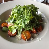 arugula salad entree at Mine Oyster in Boothbay Harbor