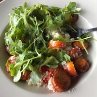 arugula salad at Mine Oyster in Boothbay Harbor