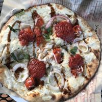 The Isaac with DF cheese and added red sauce dollops- YUM! at Mod Pizza in Shorewood