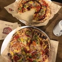 Melted vegan cheese  at Mod Pizza in Bellevue