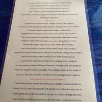 Menu at Birdrock Taco Shack in Bradenton