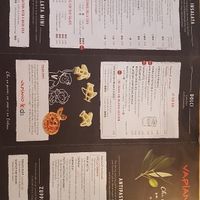 menu in english at Vapiano in Dresden