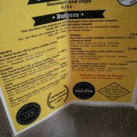 menu at Charlie's Burgers in Antibes