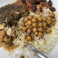 March 2 2024
3 curries and rice - spinach, chick pea, kidney bean at Little Aladdin in Manchester