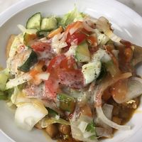 samosa chat at Little Aladdin in Manchester