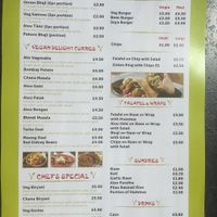Menu of little Aladdin's  at Little Aladdin in Manchester
