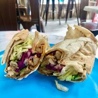 Chicken shawarma wrap  at Little Aladdin in Manchester