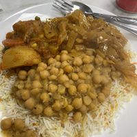 Mixed veg, cabbage, chick peas    at Little Aladdin in Manchester