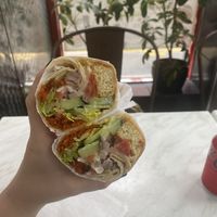 Mixed tofu and falafel wrap   at Little Aladdin in Manchester