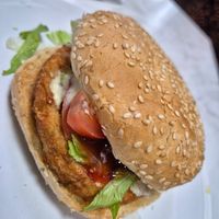 Chicken burger at Little Aladdin in Manchester