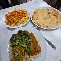 YUMMY CURRY 🍛  !! wish I bought Indian snacks instead of the other two. at Little Aladdin in Manchester