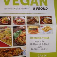 Menu sheet at Little Aladdin in Manchester