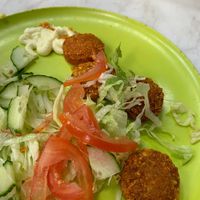 Small falafel salad  at Little Aladdin in Manchester