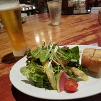 lunch set salad and bread at Cafe La Boheme - Motomachi-Chukagai in Yokohama