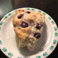 Lemon Blueberry Scone- missing a bite :) at Fair Grounds Coffeehouse in Iowa City