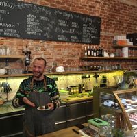Amazing vegan treats and beautiful people. at Toormoor Kohvik/Galerii in Tallinn