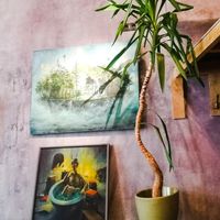 Paintings at Toormoor Kohvik/Galerii in Tallinn