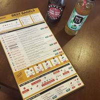 Lots of vegan drinks to pick from at Best Bagels Gambetta in Lyon