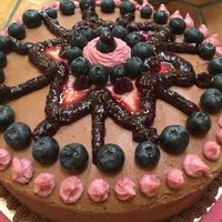 gluten free blueberry carob cake  at Radha Govinda's Buffet in Denver