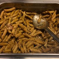 Pesto penne at Radha Govinda's Buffet in Denver