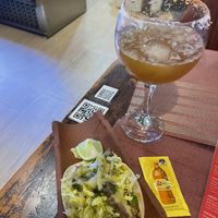 Vegan mushroom taco, and michelada of course!  at Andino Gastrobar in Malaga