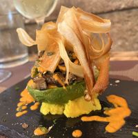 Avocado with mushrooms   at Andino Gastrobar in Malaga