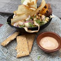Heart of palm and mushroom ceviche  at Andino Gastrobar in Malaga