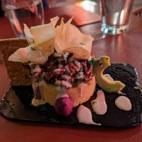 Causa limena peruana (setas) at Andino Gastrobar in Malaga