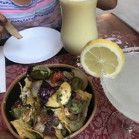 Nachos with grilled vegetables, guacamole, so good  at Andino Gastrobar in Malaga