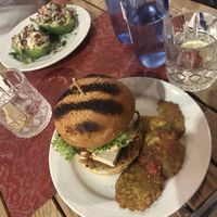 Burger and avocado at Andino Gastrobar in Malaga