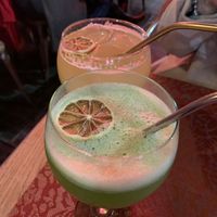 Pineapple and lemon natural juices at Andino Gastrobar in Malaga