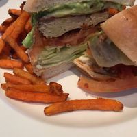 Crispy Chik’n and Avocado Burger  at Yard House in Las Vegas