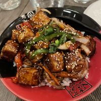 Tofu teriyaki with rice  at Yoshi - Sushi & More in Madrid