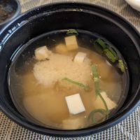 Miso soup at Yoshi - Sushi & More in Madrid