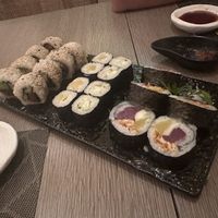 Variedad de sushi vegan   at Yoshi - Sushi & More in Madrid