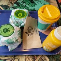 Breakfast sandwiches  at LEON in Oxford