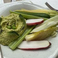 Green hummus —recommend  at abcV in New York City