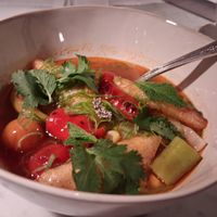 Sweet corn wontons at abcV in New York City