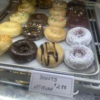 Donuts in the case  at 2B Whole Gluten Free Bakery in Alpharetta